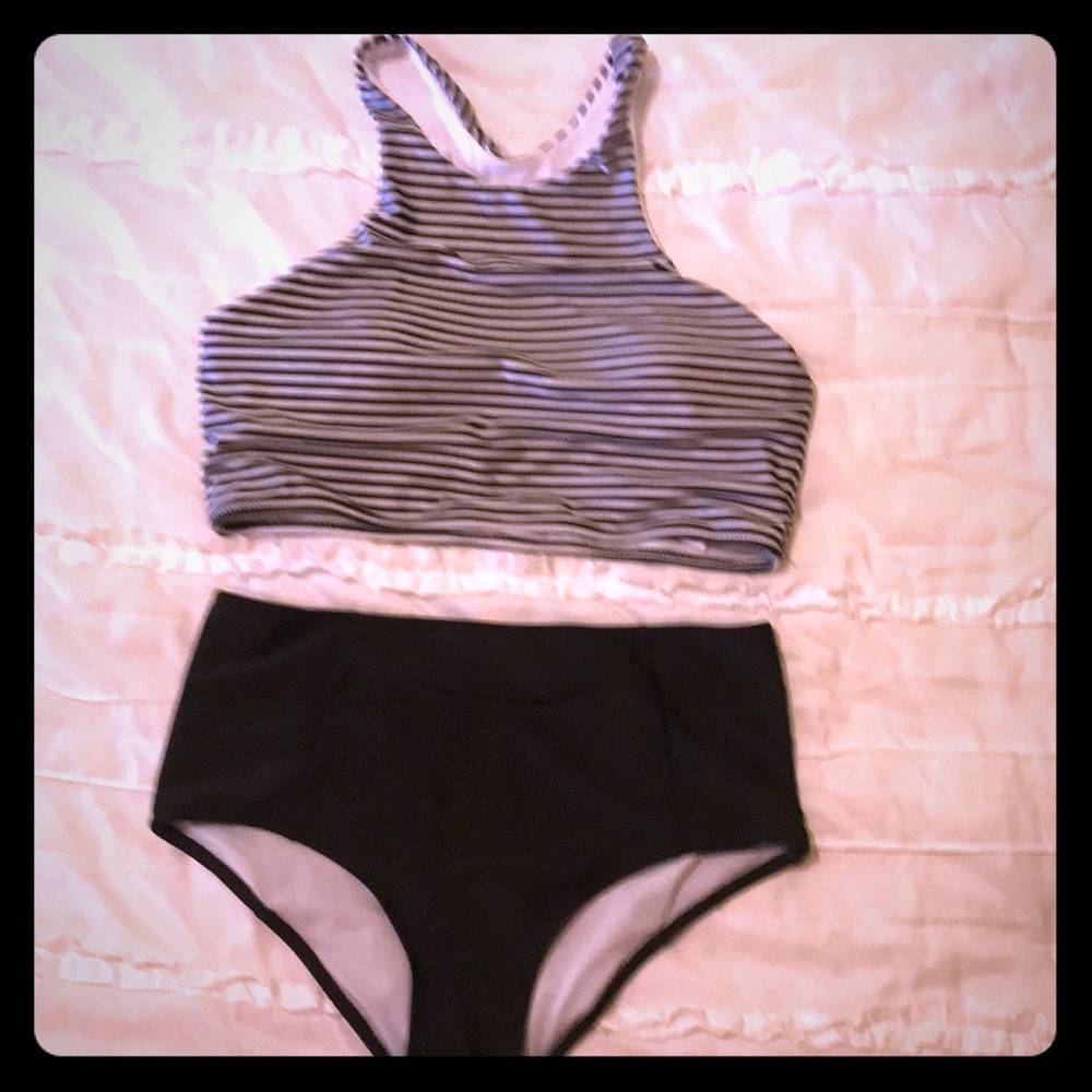 Racer back high waisted bikini size M